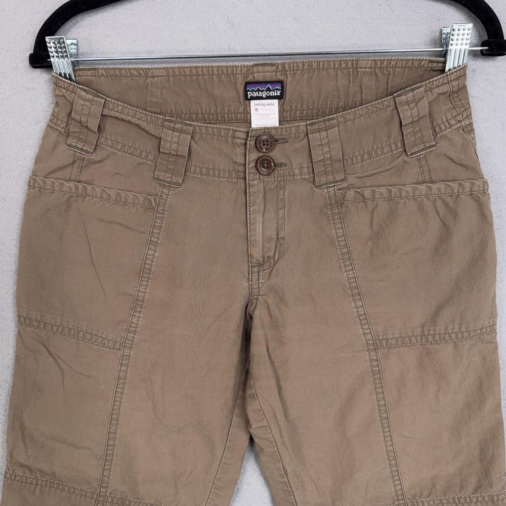 Patagonia Shorts Womens 0 Brown Organic Cotton Utility Hiking Bermuda Roll Tab - Picture 2 of 13